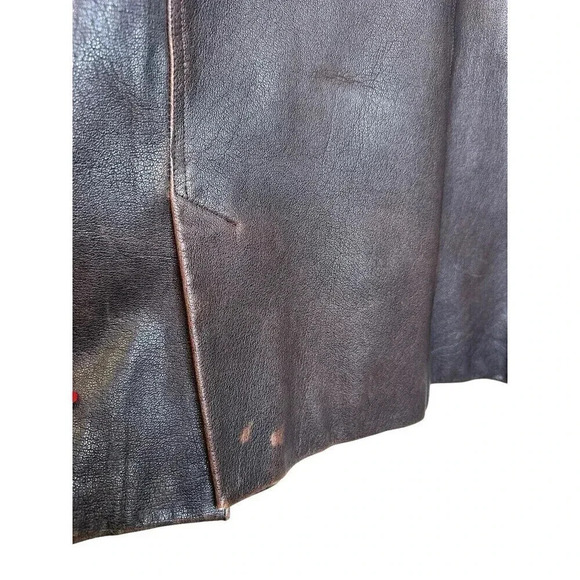 FIRST GENUINE LEATHER MEN’S JACKET SIZE XL Brown - Picture 5 of 14